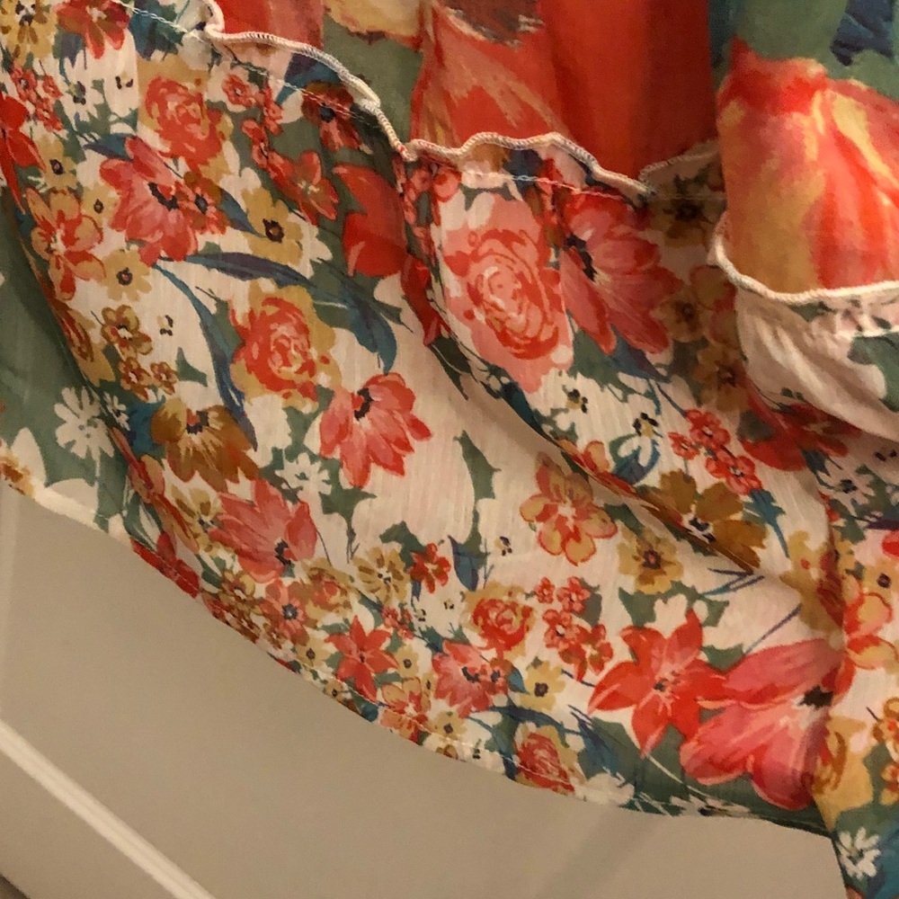 Floral Multicolor Boho Dress new no tags perfect for cruise or beach bohemian - Picture 7 of 9